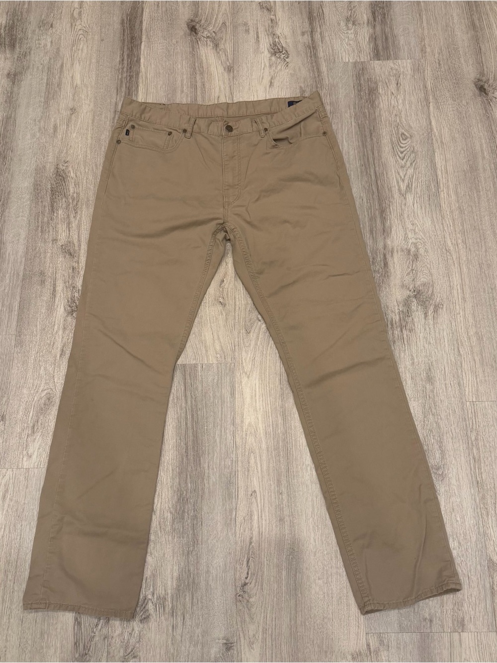 Polo Ralph Lauren Tan Straight Leg Chino Pants 36x32 98% Cotton